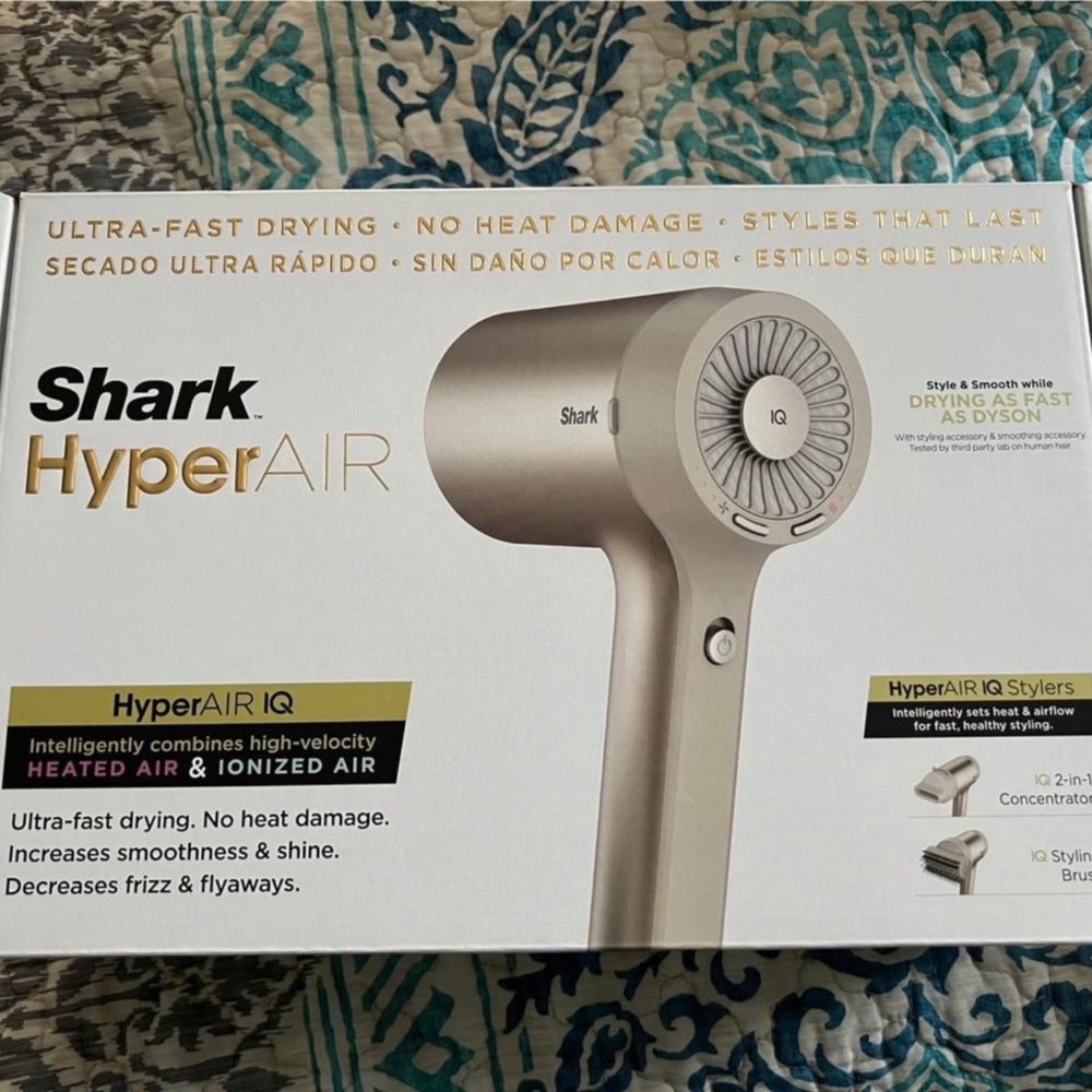 NWT Shark Hyper Air blowdryer- never used or removed from packaging